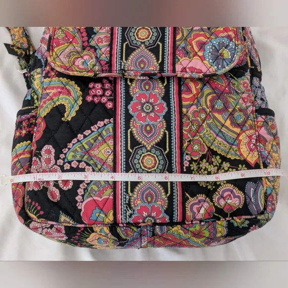 Vera Bradley Symphony in Hue Quilted Floral Paisley Backpack Bag Purse - Picture 11 of 12